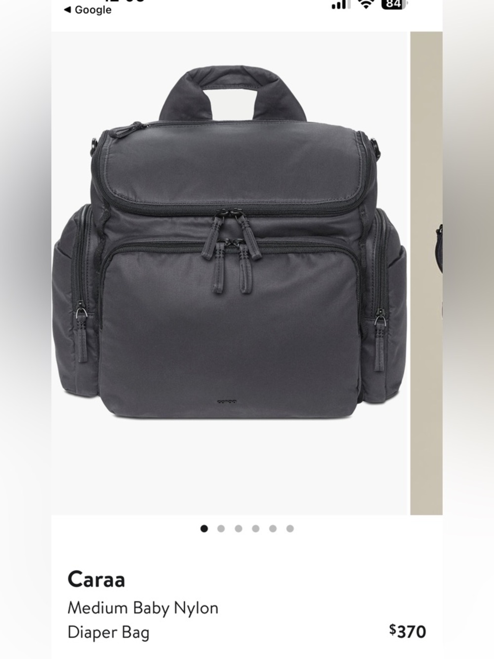 Caraa Baby Bag Cotton - Medium in Black